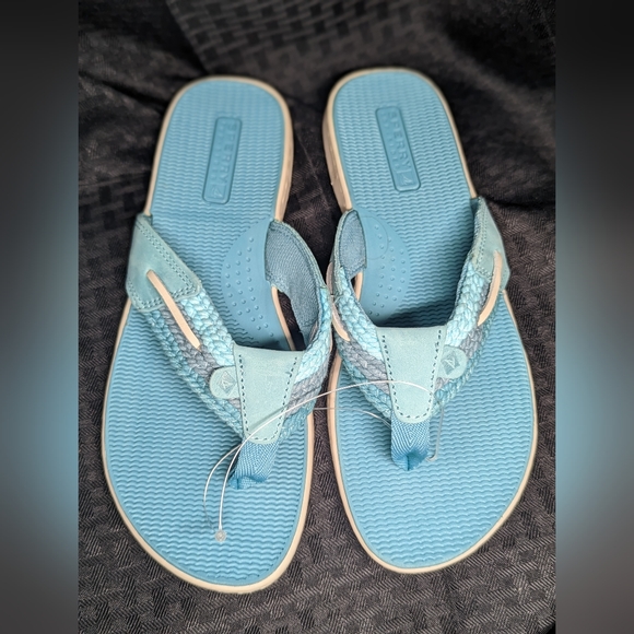 Women's Shades of Blue Sperry Top Sider Flip Flop Sandals Size 6, 7 and 7.5 - Picture 2 of 4